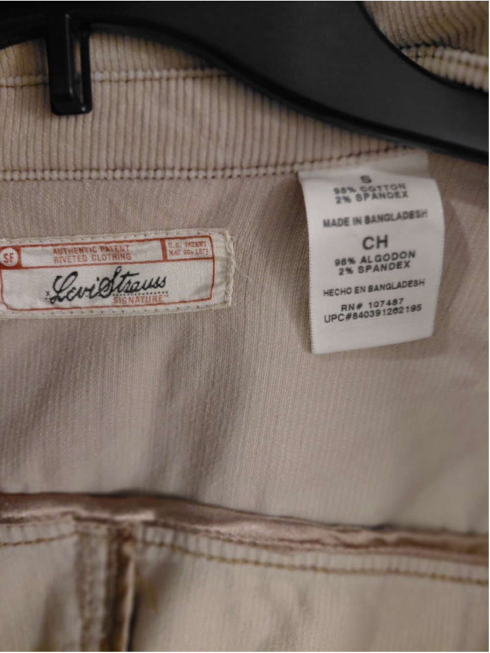 Ladies Vintage Levi's Strauss Corduroy Button Up Jacket Khaki Tan Casual Small - Picture 2 of 4
